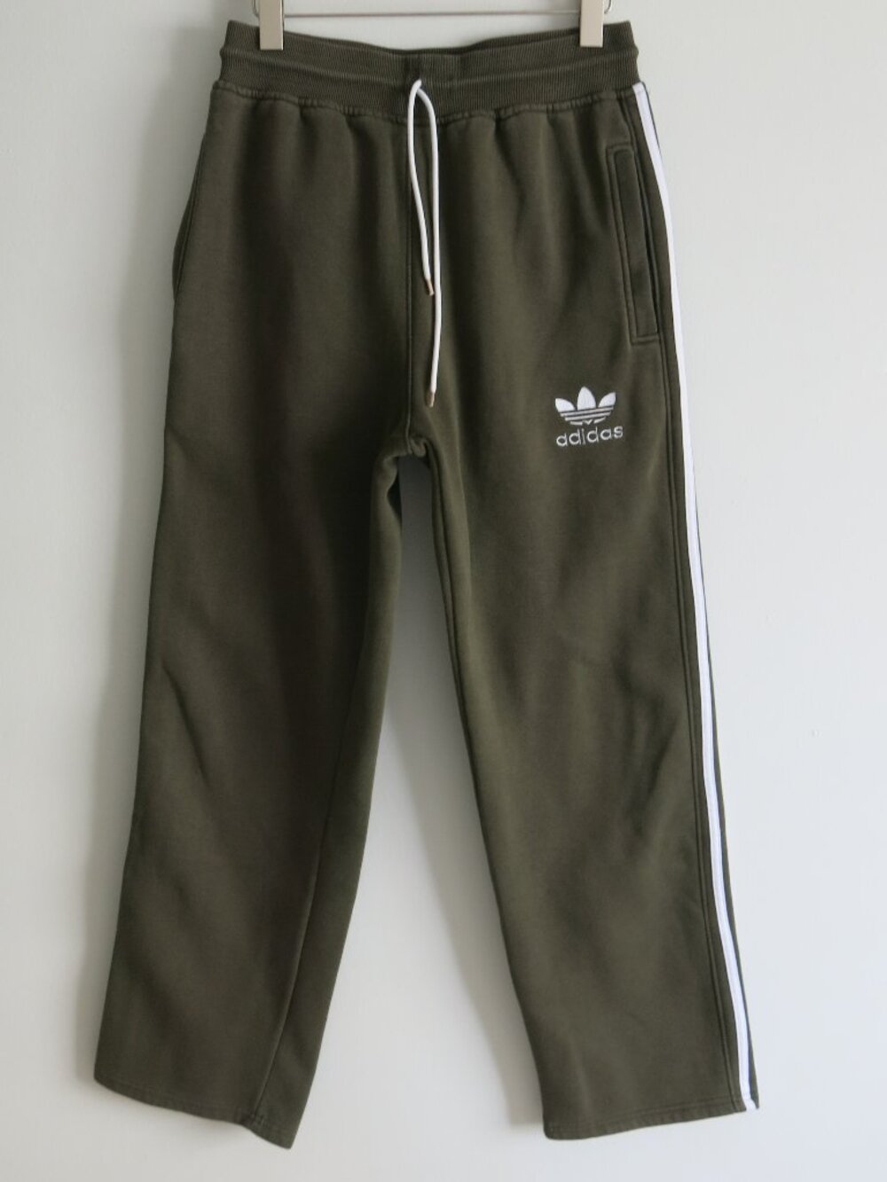 Adidas Firebird Fleece Track Pants W/ White Trefoil Logo Three Stripe Size Large